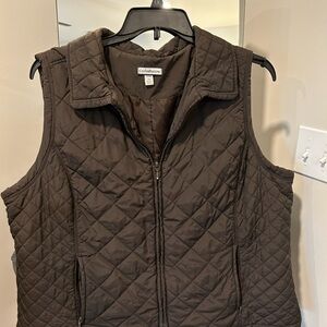 Croft & Barrow Women's Quilted Brown Vest